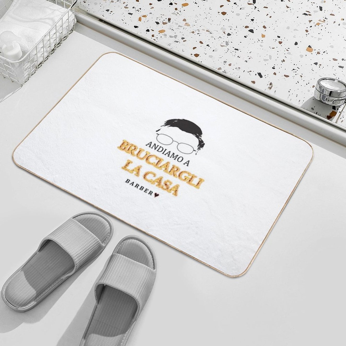 Alessandro Barbero - ANDIAMO A BRUCIARGLI LA CASA Bath Mat