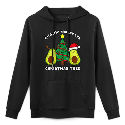 Guacin Around The Christmas Tree for Avocado Lovers PJ Layering Staple Hoodie