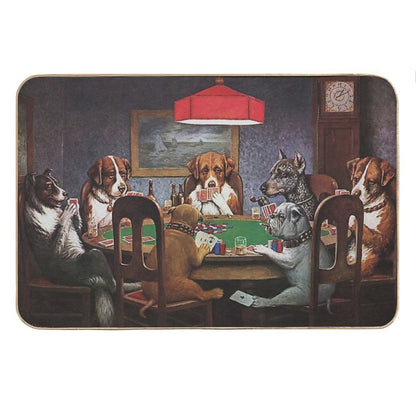 Dogs Playing Poker A Friend In Need (High Resolution), C.M. Coolidge Bath Mat