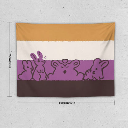 NB Flag Bunnies Tapestry