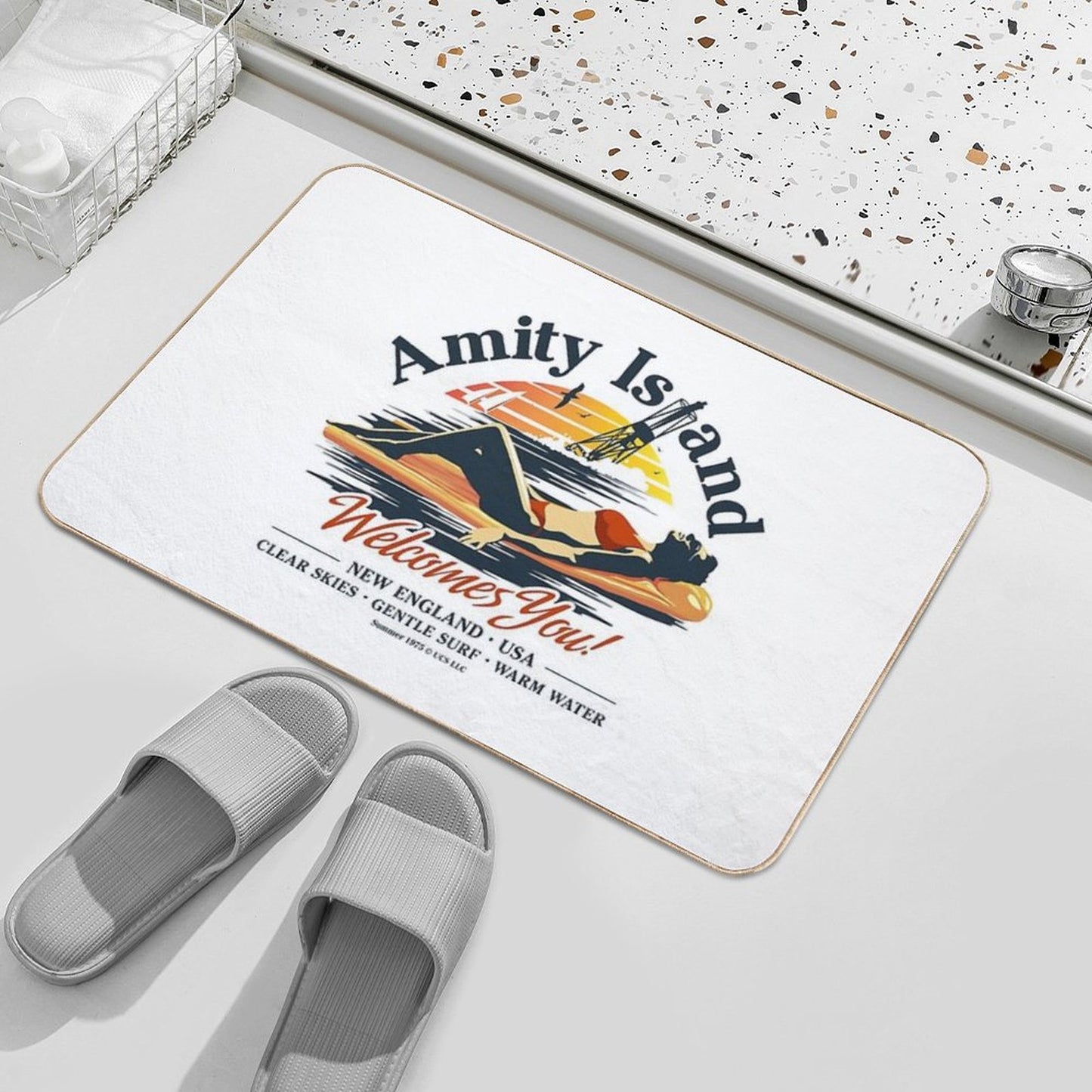 Amity Island Welcomes You Bath Mat