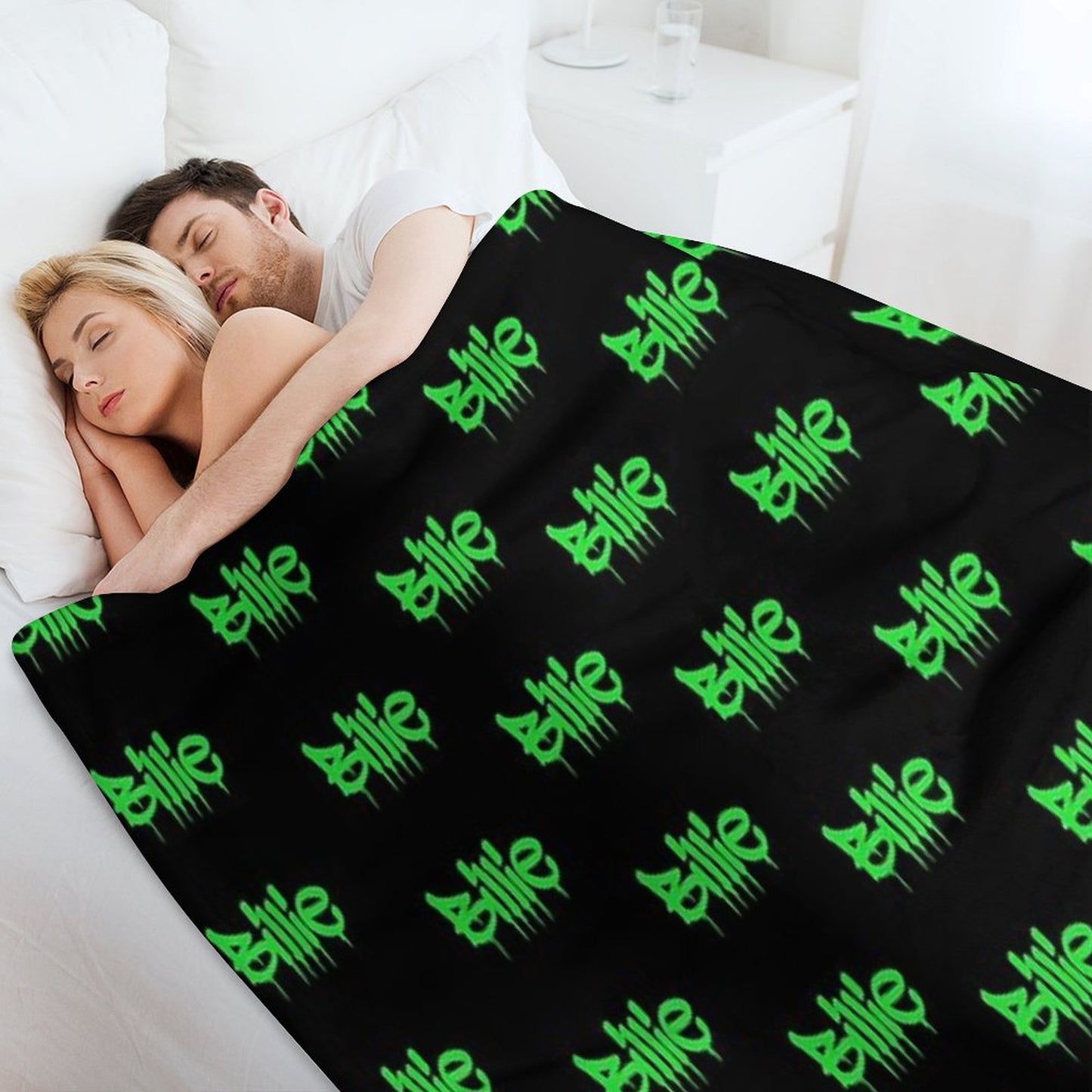 Billie Black&green Throw Blankets Throw Blanket