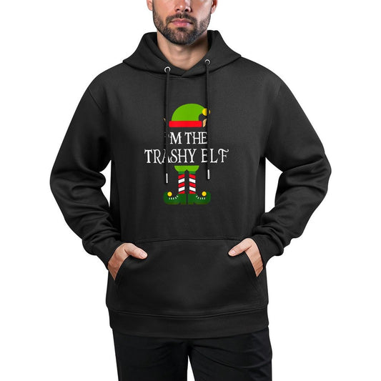 Im The Trashy Elf Family Matching Christmas Pajama Adjustable Hood Hoodie