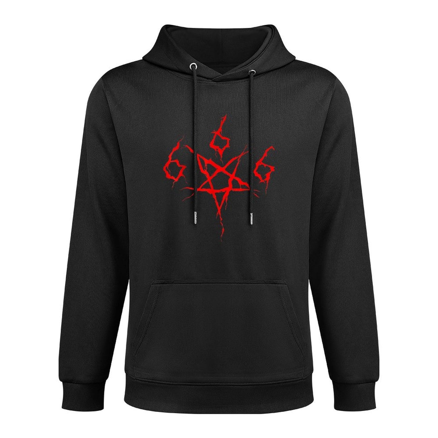 Devil Satan Satanic 666 Pentagram Occult Horror Halloween Kangaroo Pocket Hoodie