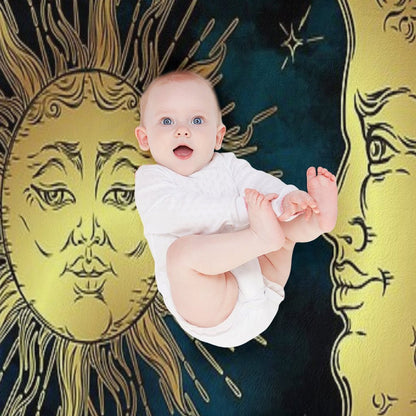 The Sun, Moon And Stars Throw Blanket