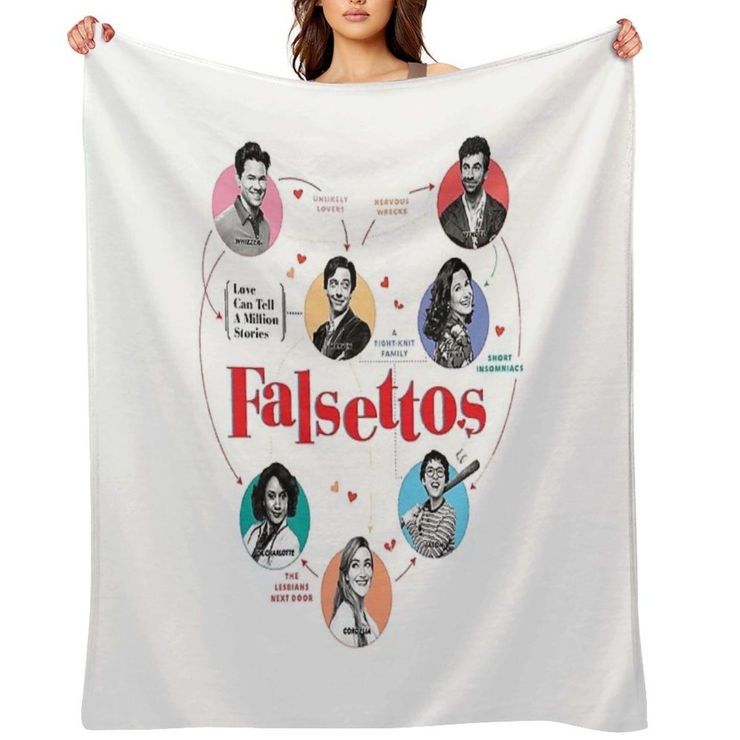 Falsettos Revival Throw Blanket