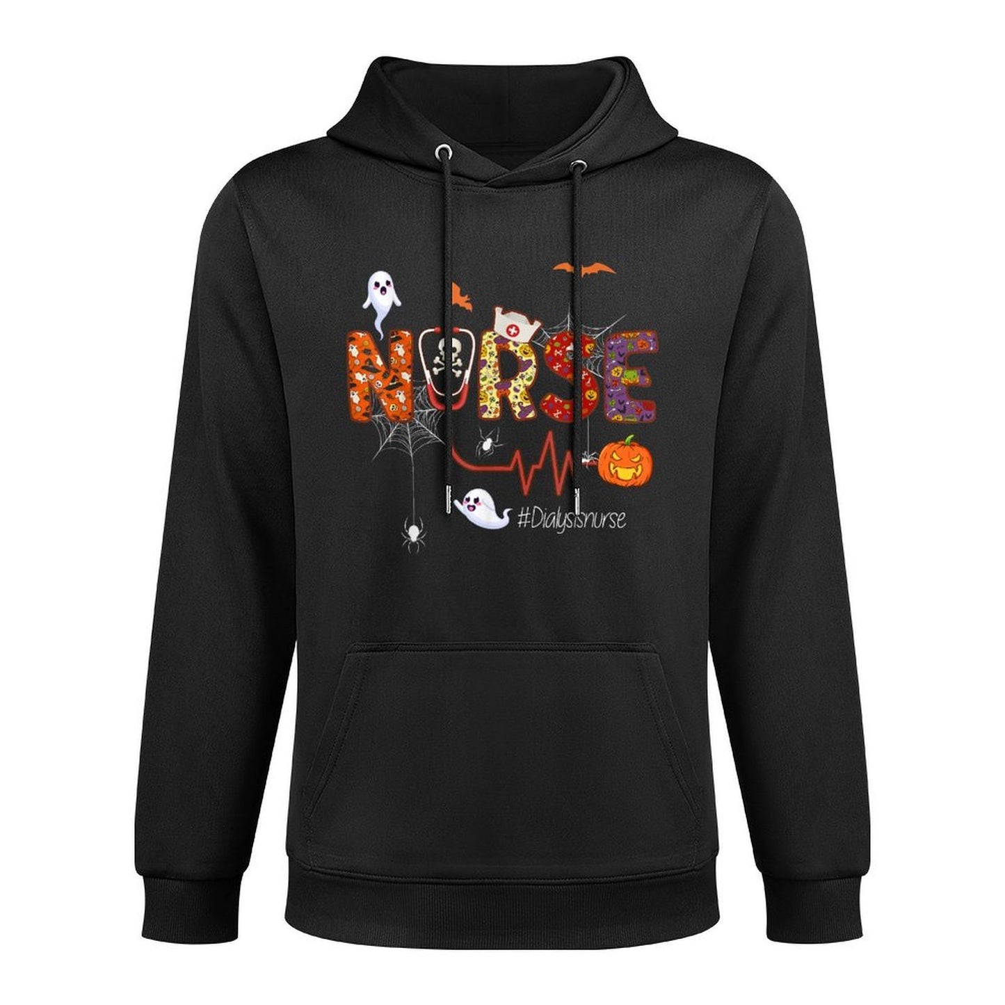 Dialysis Nurse Scary Halloween Pumpkin Nursing Machine Washable Hoodie