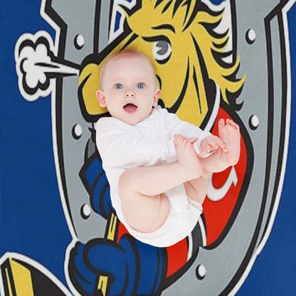 Barrie Colts Ontario Hockey Throw Blanket