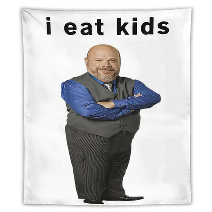 Bertram I Eat Kids Vertical Tapestry
