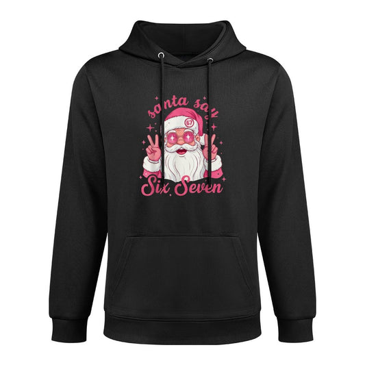 67 Christmas Funny Six Seven Meme Santa Say Six Seven Pilling-Resistant Hoodie