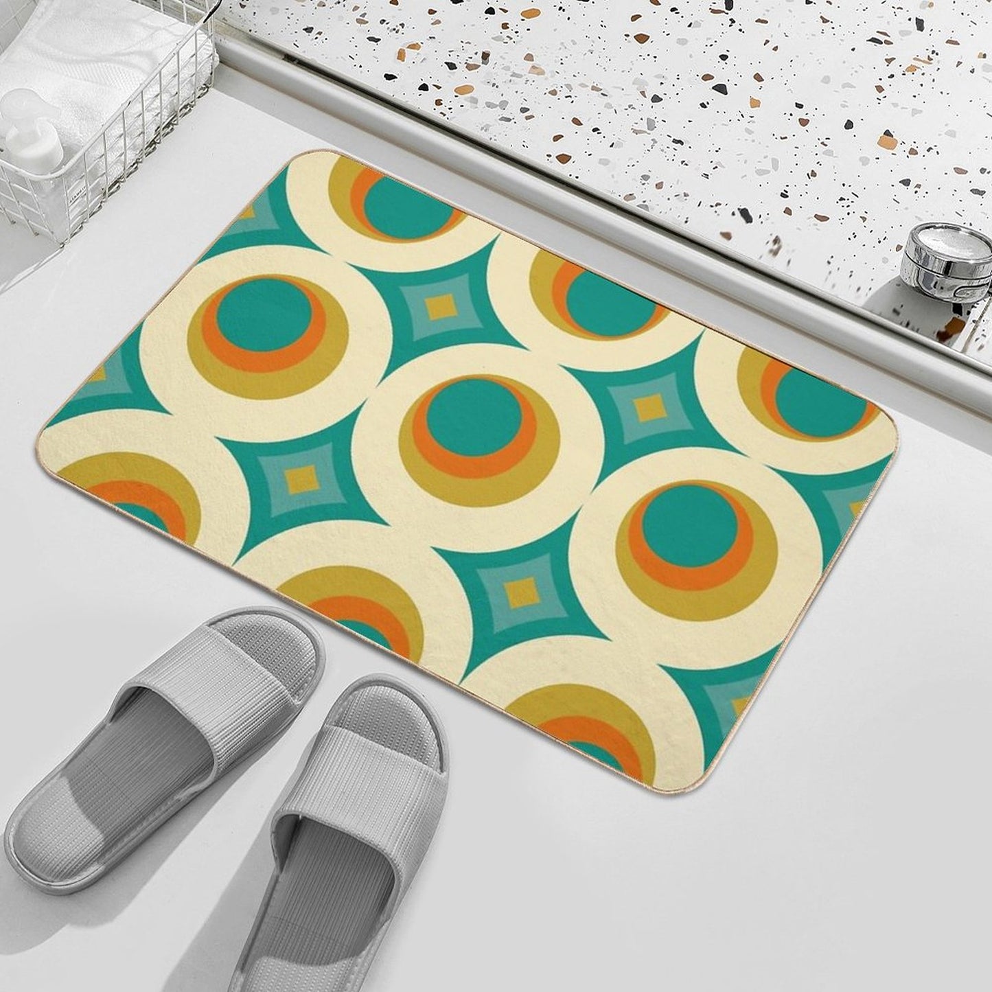 Mid-Century Modern Splash Bath Mat