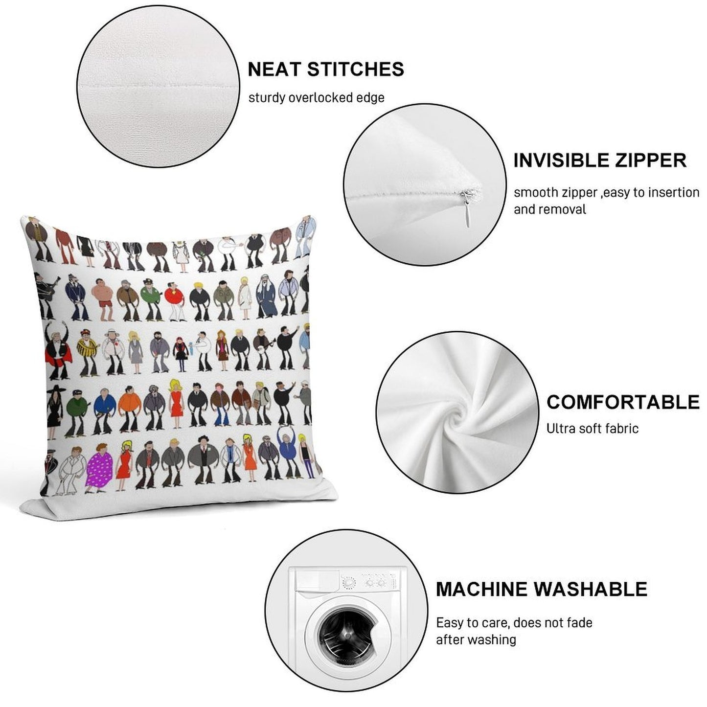 Columbo - The Murderers Soft Reinforced Edging Throw Pillow