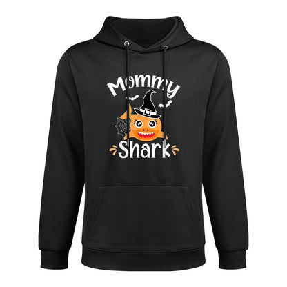 Mommy Shark Funny Halloween Mommy Announcement Shape Retention Hoodie