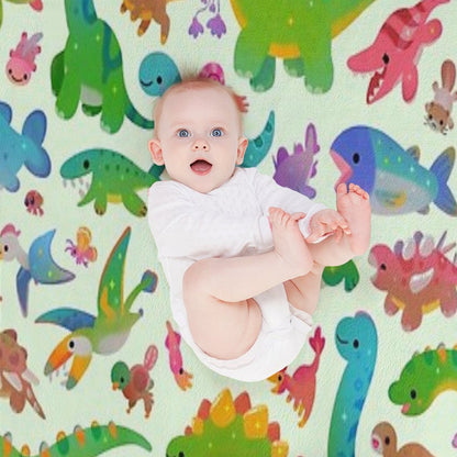 Jurassic Baby - Pastel Throw Blanket