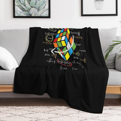 Cool Math Rubik Rubix Rubics Player Cube Math Lovers T-Shirt Throw Blanket