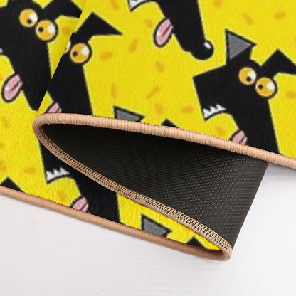 Seamless Derp Yellow Bath Mat
