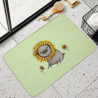 Pugflower Bath Mat