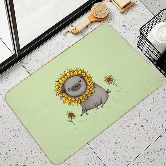 Pugflower Bath Mat