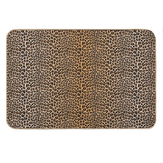 Trendy Leopard Print Aesthetic – Wild Animal Pattern Design Bath Mat