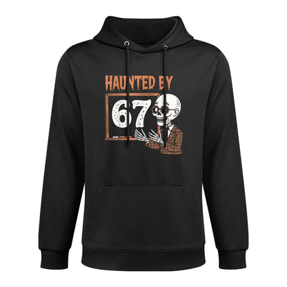 Haunted by 67 Halloween Funny 67 Meme Six Seven Teacher Easy Care Hoodie