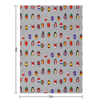 Countryballs Pack Throw Blanket