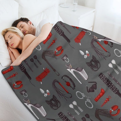 BDSM Erotic Fetish Toys Throw Blanket