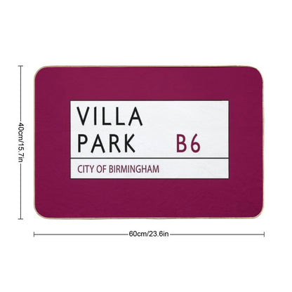 Villa Park Road Sign Bath Mat