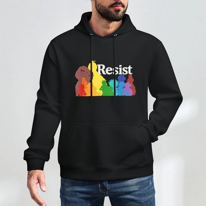 Save P.B.S Resist Rainbow Character Graphic Customizable Surface Hoodie