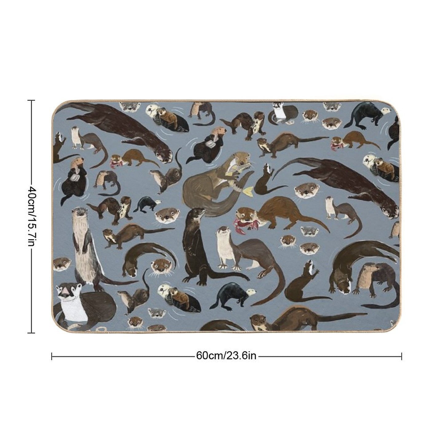 Old World Otters Bath Mat