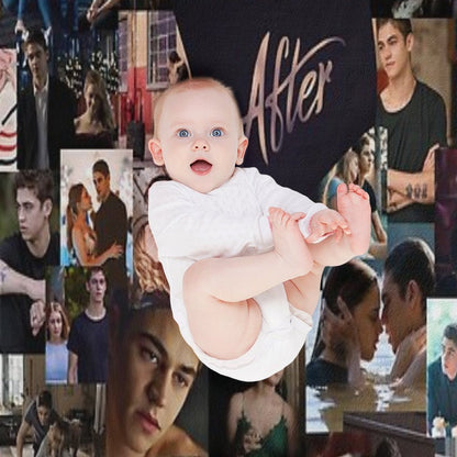 After Collage Throw Blanket