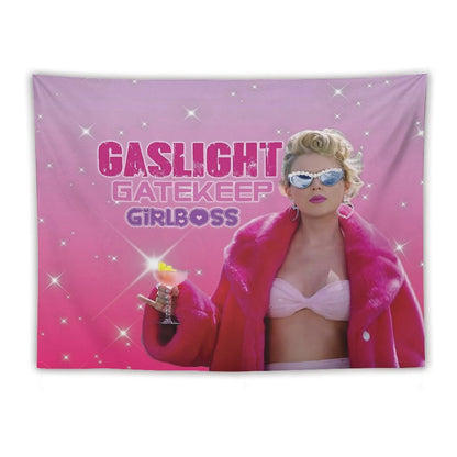 Taylor Gaslight Gatekeep Girlboss Tapestry