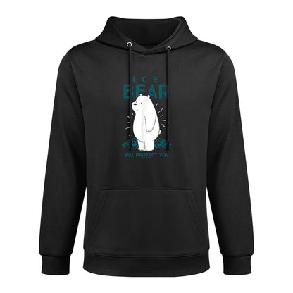 CN We Bare Bears Ice Bear Will Protect You Graphic Breathable Fabric Hoodie