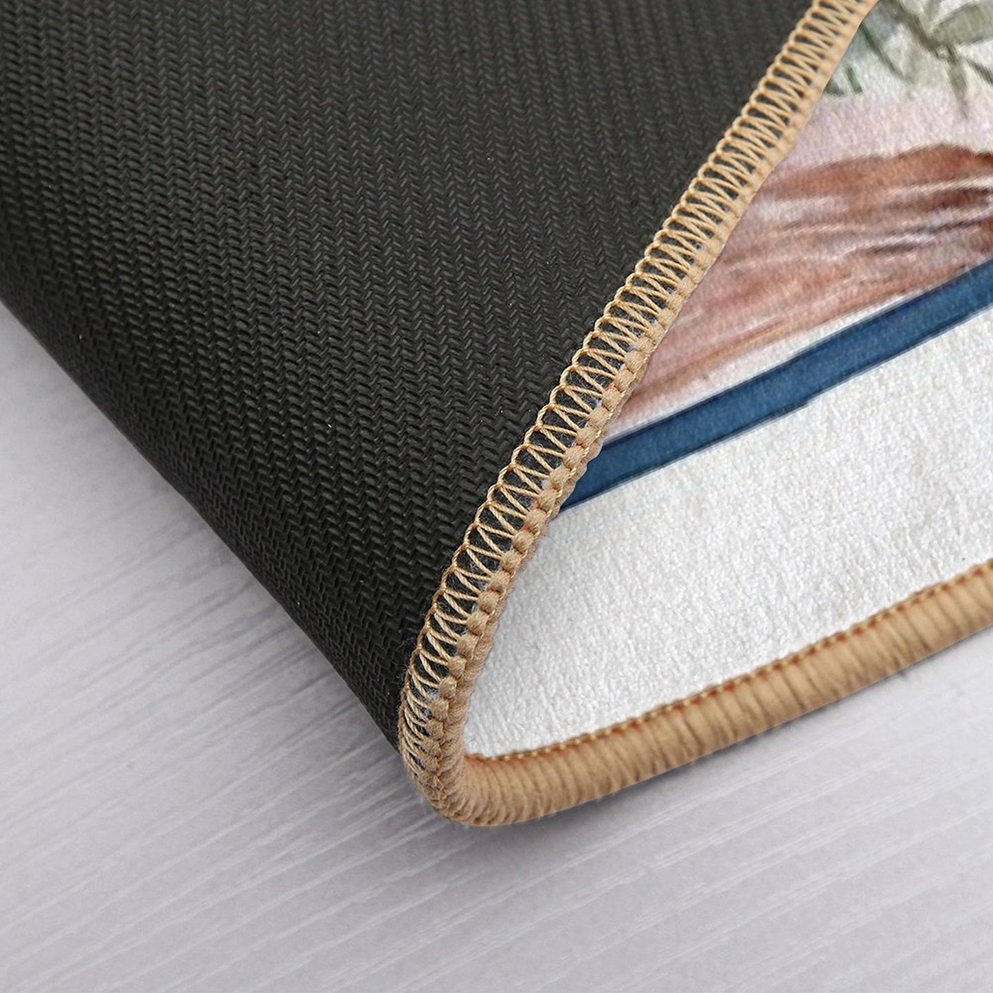 Watercolor Open Book with Florals Bath Mat