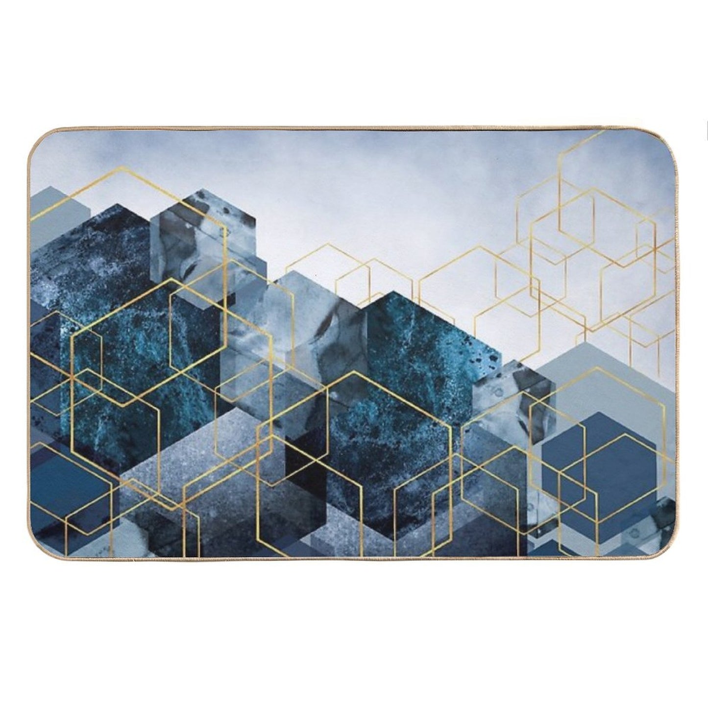 Geometric Compilation Bath Mat