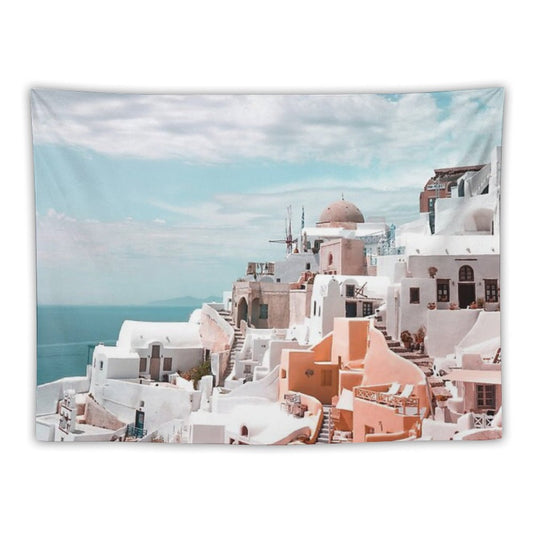 Santorini Oia Greece Tapestry