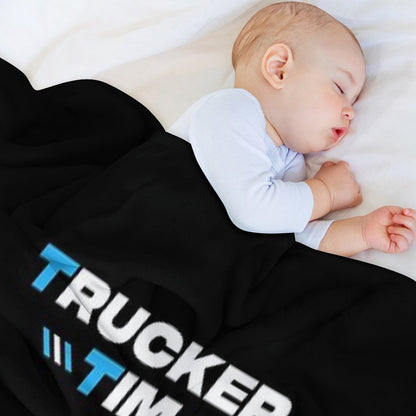 Trucker Tim Merch Trucker Tim Logo Throw Blanket