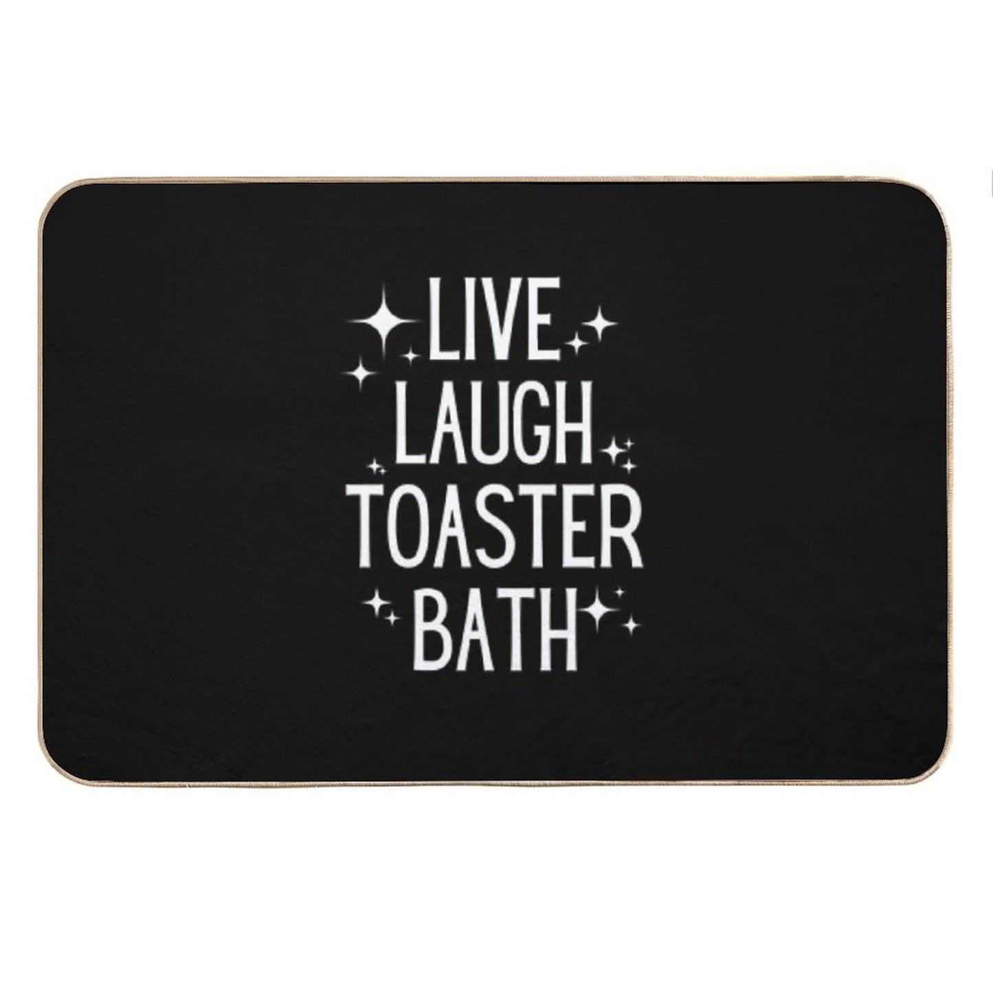 Live Laugh Toaster Bath Bath Mat