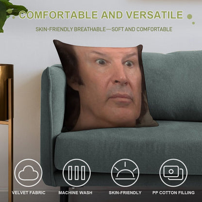ASTONISHED BREEN - NEIL BREEN - Breen's Corrupt Merchandise - Funny Sticker Funny T-shirt Soft Easy Maintenance Throw Pillow