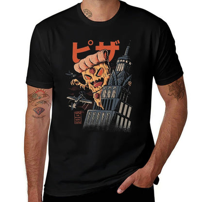 Pizza Kong  Rolled Sleeves T-Shirt