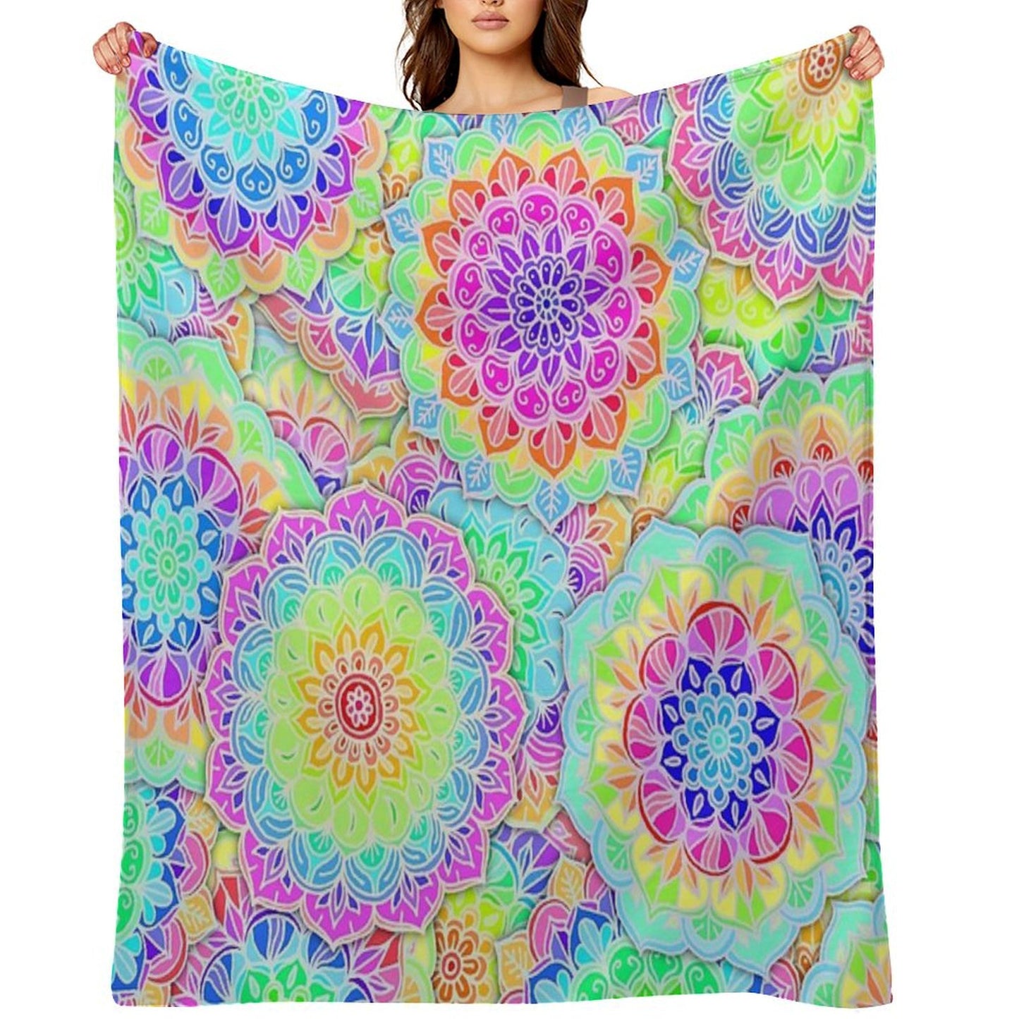 Psychedelic Summer Throw Blanket