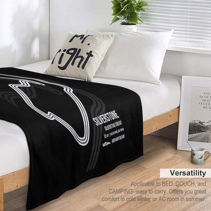 British Race Track (B&W) Throw Blanket