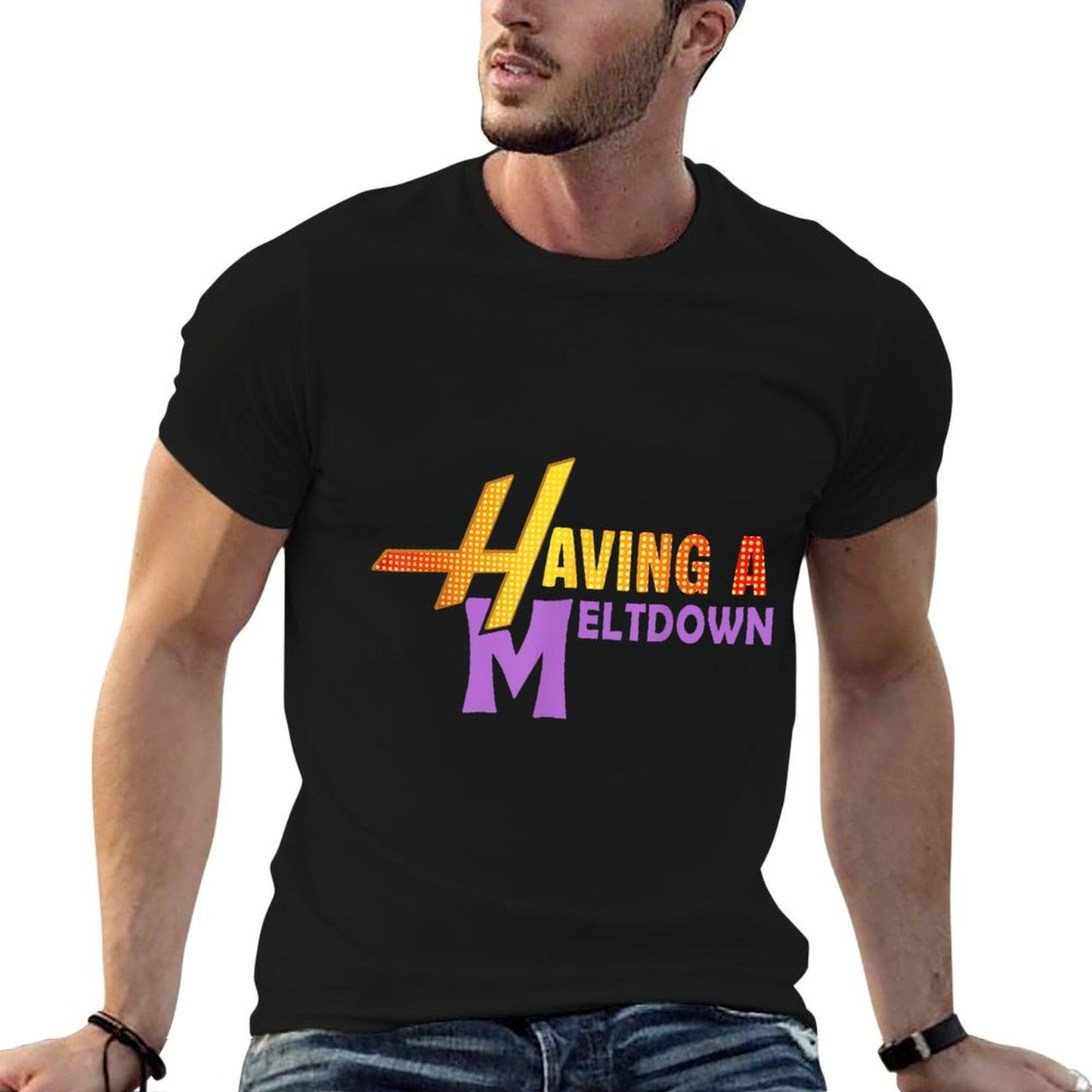 Having A Meltdown Funny Retro Having A Meltdown Quote  Cotton T-Shirt