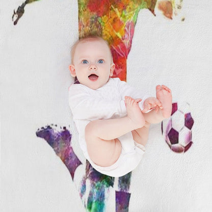 Man Soccer Football Player 09 Throw Blanket