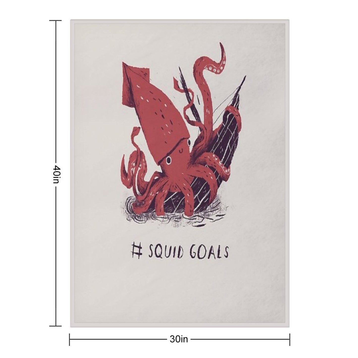 Squid Goals Throw Blanket