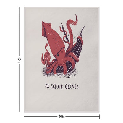 Squid Goals Throw Blanket