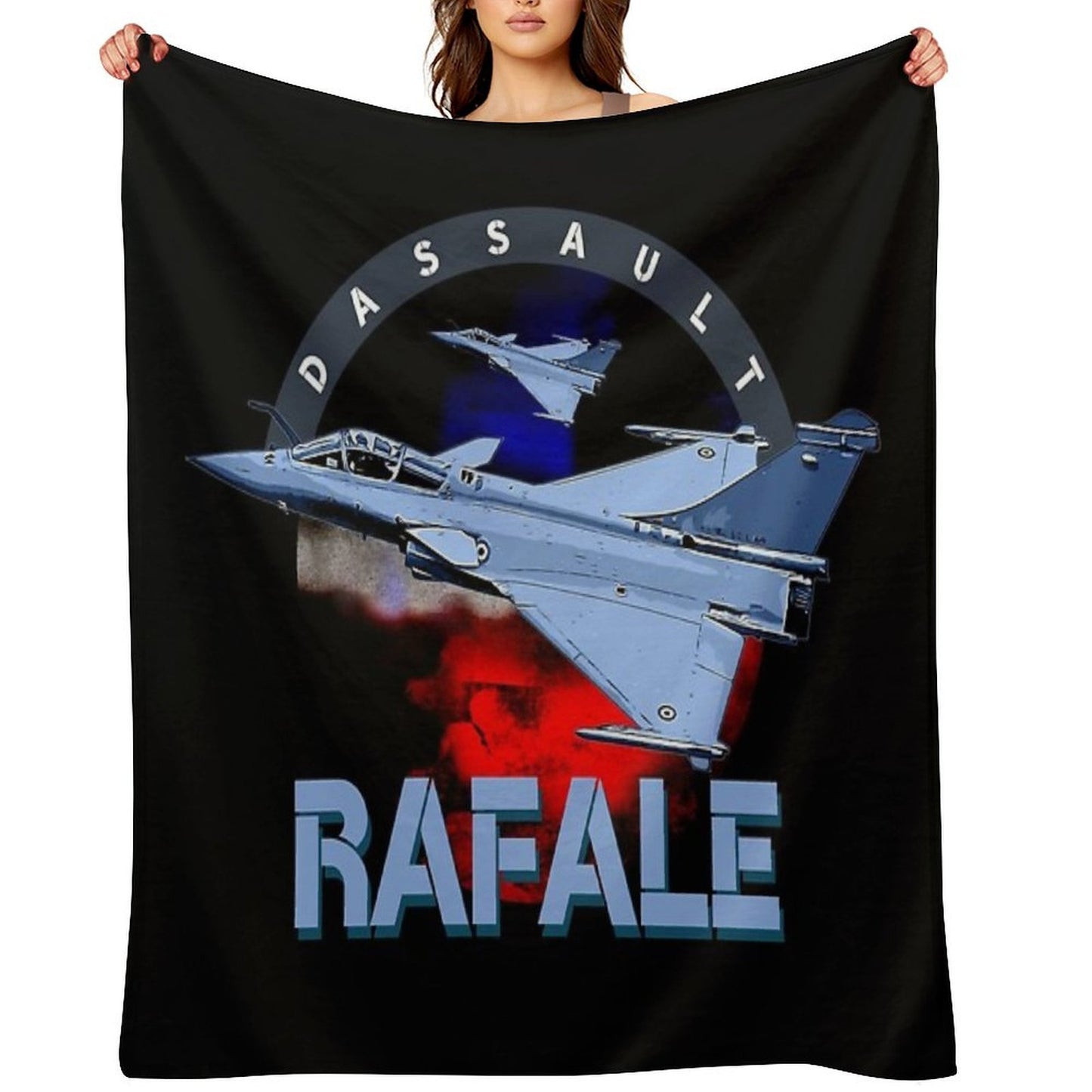 Dassault Rafale French Fighterjet Aircraft Throw Blanket
