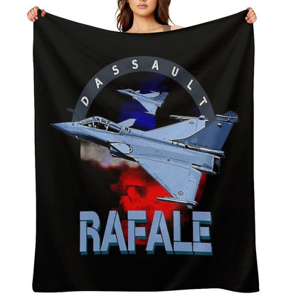 Dassault Rafale French Fighterjet Aircraft Throw Blanket