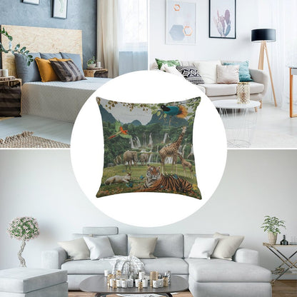 NEW WORLD Linen Throw Pillow Cover