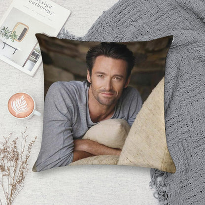 Hugh Jackman Soft Reinforced Edging Throw Pillow
