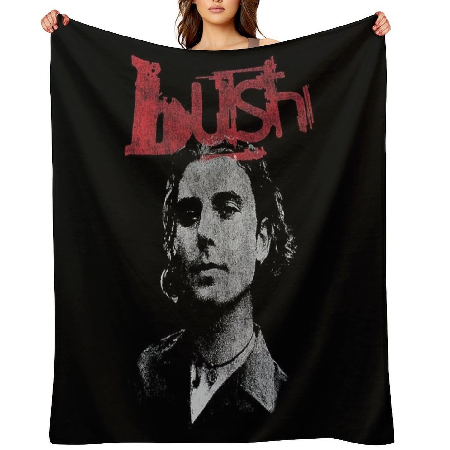 Guitar And Albums Band Throw Blanket